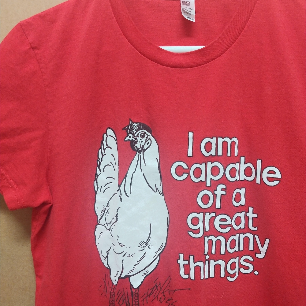 Positive Attitude Chicken Weird Tee T Shirt Women's 2X/Unisex M